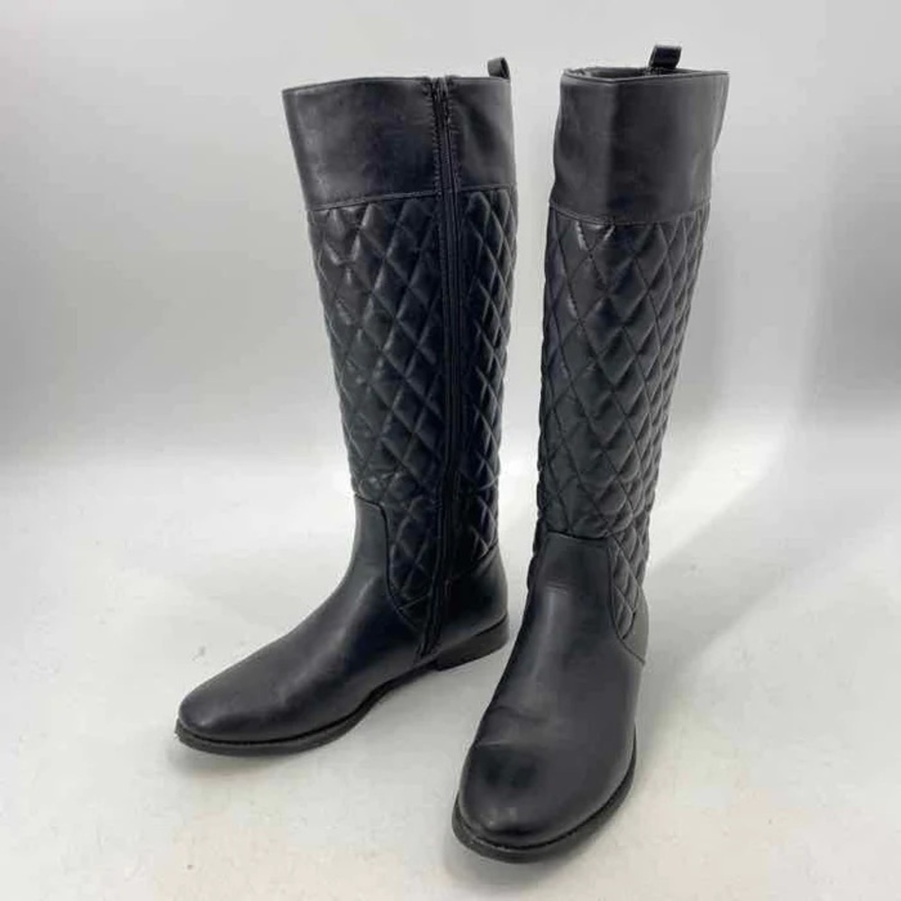 Bass Womens Size 8M Black Quincy Quilted Knee High Riding‎ Boots